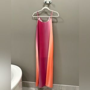 Multi-Color Pink Lily Floor Length Dress (ombre)